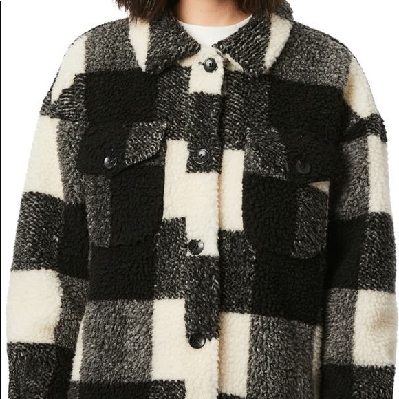 NWT- Bernardo Plaid Fleece Shirt Jacket. Size S - Picture 2 of 9